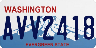 WA license plate AVV2418