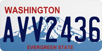 WA license plate AVV2436