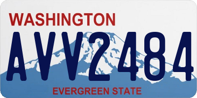 WA license plate AVV2484