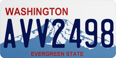 WA license plate AVV2498