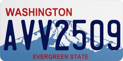 WA license plate AVV2509