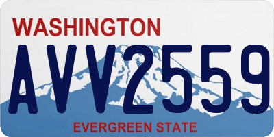 WA license plate AVV2559