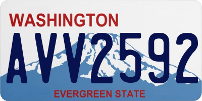 WA license plate AVV2592