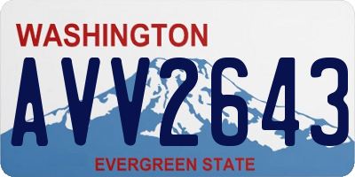 WA license plate AVV2643