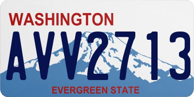WA license plate AVV2713