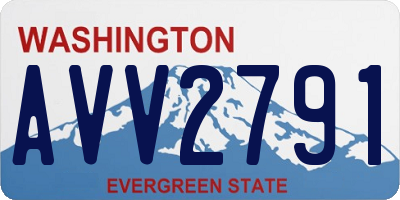 WA license plate AVV2791