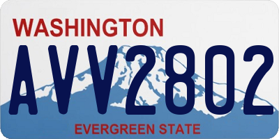 WA license plate AVV2802