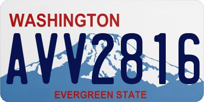 WA license plate AVV2816