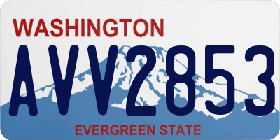 WA license plate AVV2853