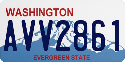 WA license plate AVV2861