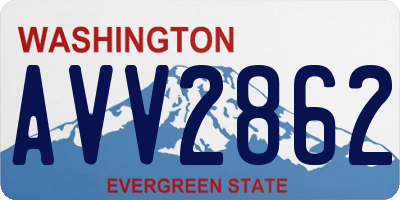WA license plate AVV2862