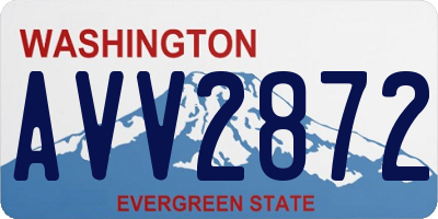 WA license plate AVV2872