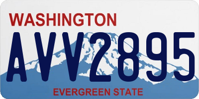 WA license plate AVV2895