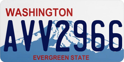 WA license plate AVV2966
