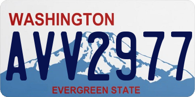 WA license plate AVV2977