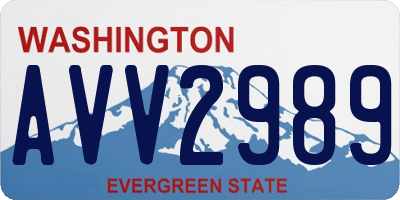 WA license plate AVV2989