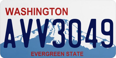 WA license plate AVV3049