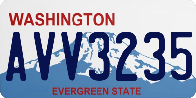 WA license plate AVV3235