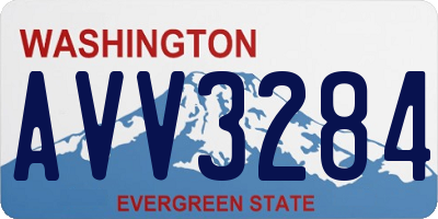 WA license plate AVV3284