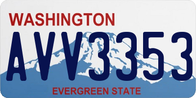WA license plate AVV3353