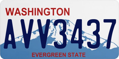 WA license plate AVV3437