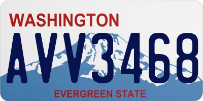 WA license plate AVV3468