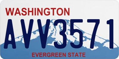 WA license plate AVV3571