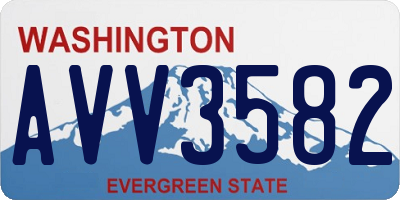 WA license plate AVV3582