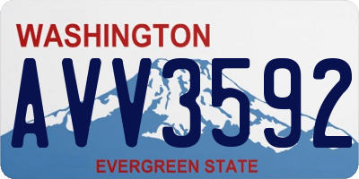 WA license plate AVV3592