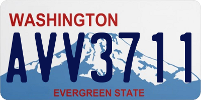 WA license plate AVV3711