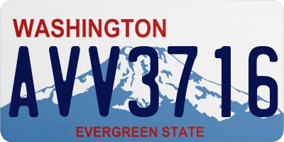 WA license plate AVV3716