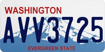 WA license plate AVV3725
