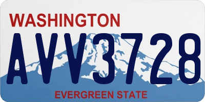 WA license plate AVV3728
