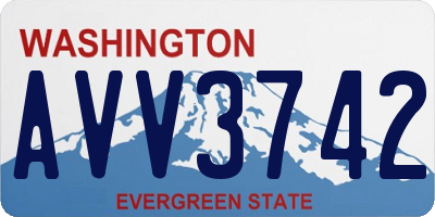 WA license plate AVV3742