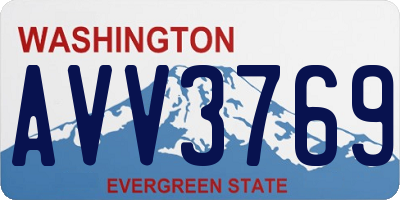 WA license plate AVV3769