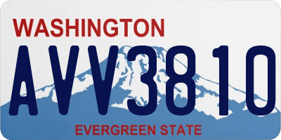 WA license plate AVV3810