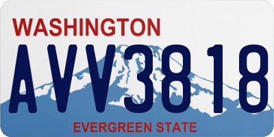 WA license plate AVV3818