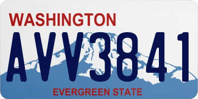 WA license plate AVV3841