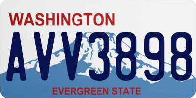 WA license plate AVV3898