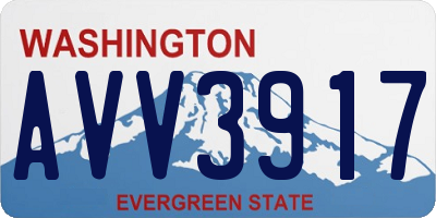 WA license plate AVV3917