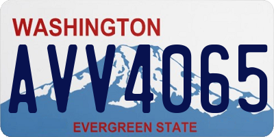 WA license plate AVV4065