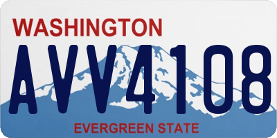 WA license plate AVV4108