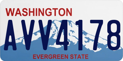 WA license plate AVV4178