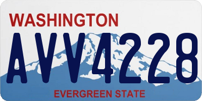WA license plate AVV4228