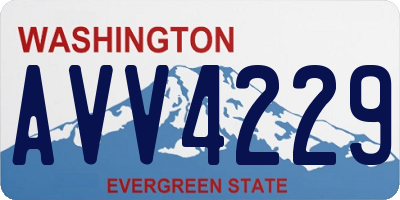 WA license plate AVV4229