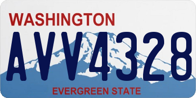 WA license plate AVV4328