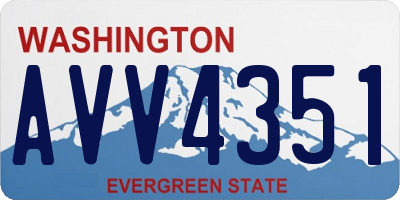 WA license plate AVV4351