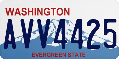WA license plate AVV4425