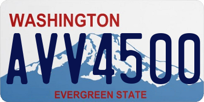 WA license plate AVV4500
