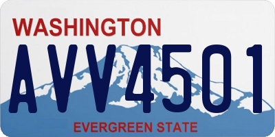 WA license plate AVV4501